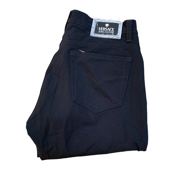 Vintage Versace Jeans Couture Size 33 Black - Picture 2 of 12